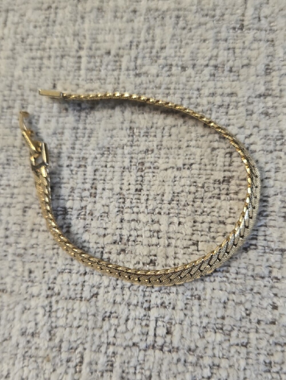 Monet Gold Tone Braided Link Bracelet 7" - Picture 6 of 6